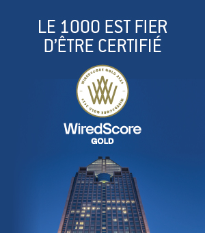Le 1000 est fier d'être certifié WiredScore Gold
