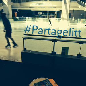 The Atrium Le 1000 skating rink takes part in the #Partagelitt movement taking place from September 8 to 14, 2014.